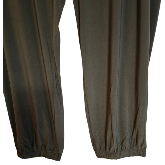Nina Leonard Harem Pants Jogger Style Green Zipper Pockets 3X Plus - Picture 5 of 16